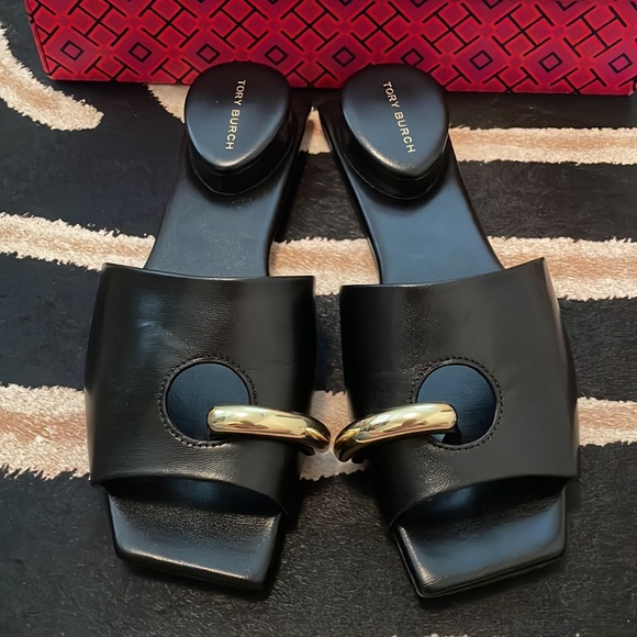Tory Burch Pierced Mule Sandals - Picture 6 of 8